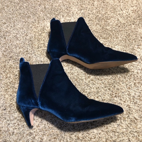 J. Crew Velvet Chelsea Ankle Booties - 8 - Picture 3 of 8